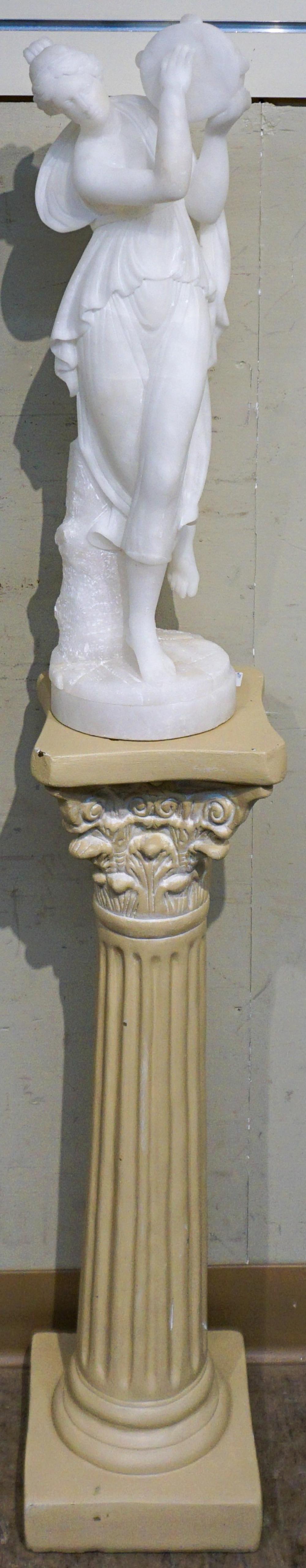 CLASSICAL STYLE CARVED ALABASTER