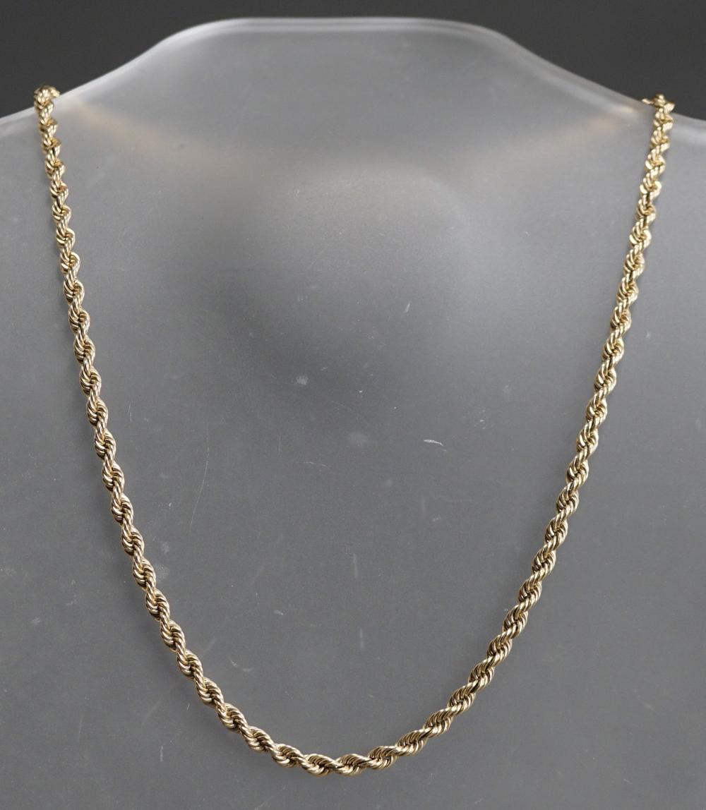 14 KARAT YELLOW GOLD ROPE CHAIN 2e5ecd