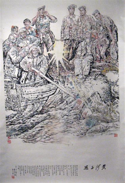 Chinese painting    attributed to liu
