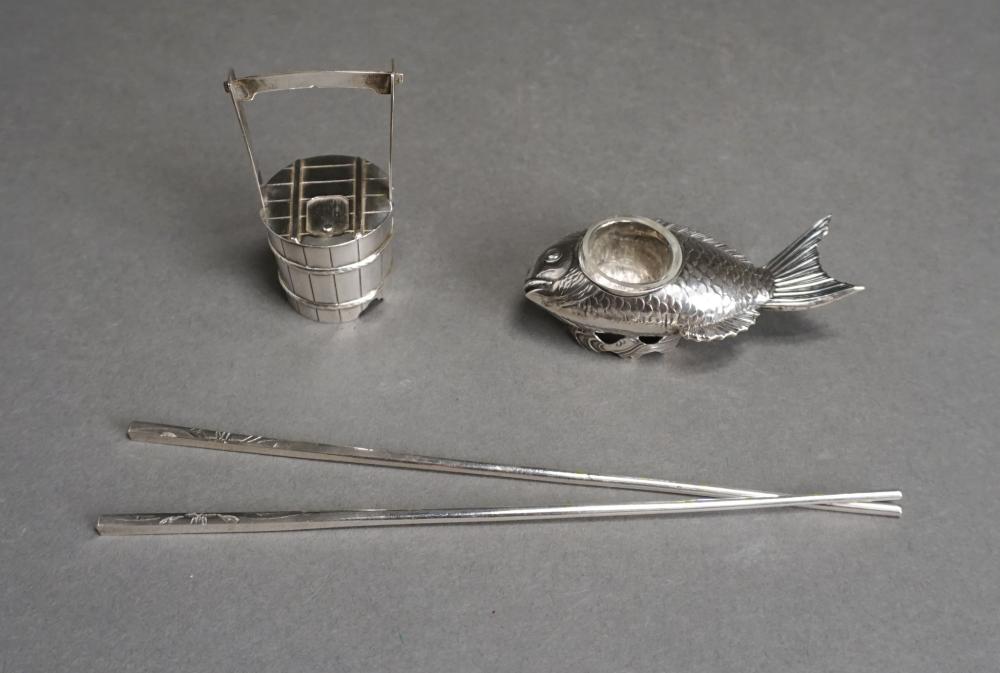950-SILVER FISH-FORM AND BARREL-FORM