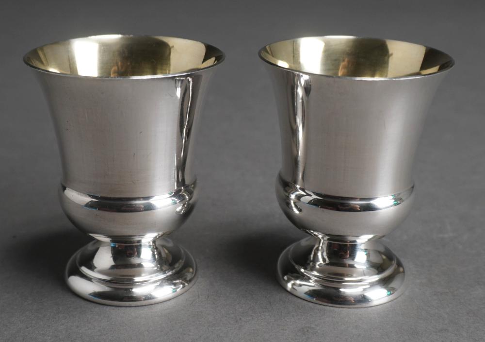 PAIR GILT INTERIOR STERLING SILVER