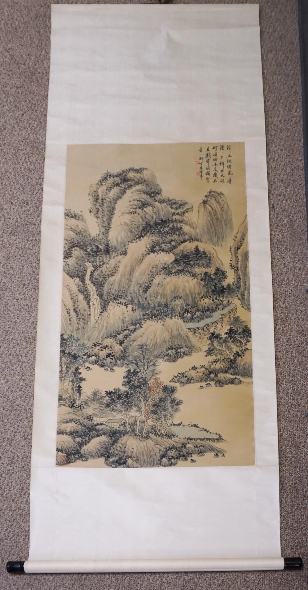 CHINESE INK AND COLOR ON SILK OF 2e5f39