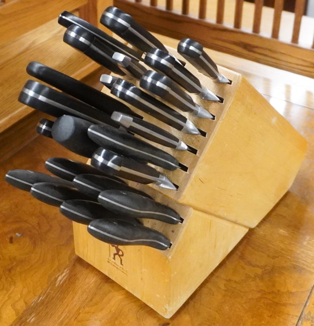 J.A. HENCKELS KNIFE BLOCK WITH