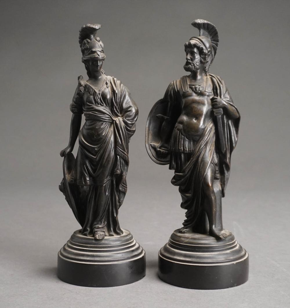 BRONZE FIGURES OF MINERVA AND MARS,