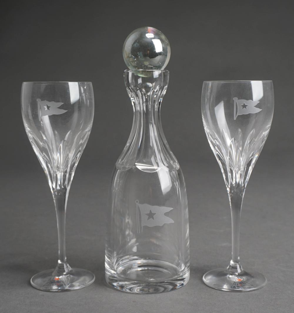 STUART CRYSTAL WHITE STAR LINE DECANTER