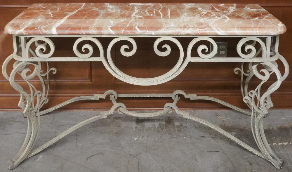 FRENCH STYLE PAINTED IRON SCROLL