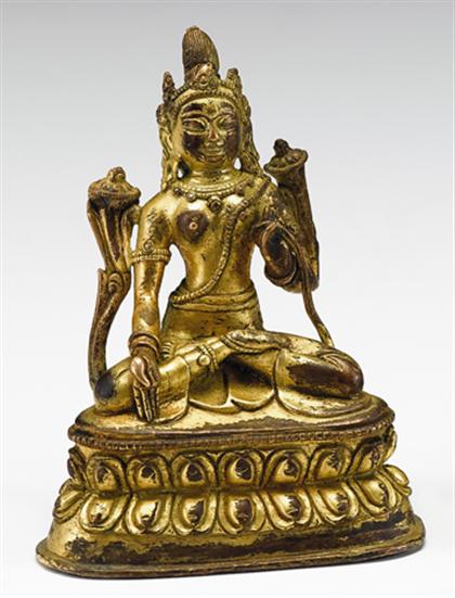 Sino Tibetan gilt bronze figure 4a33c