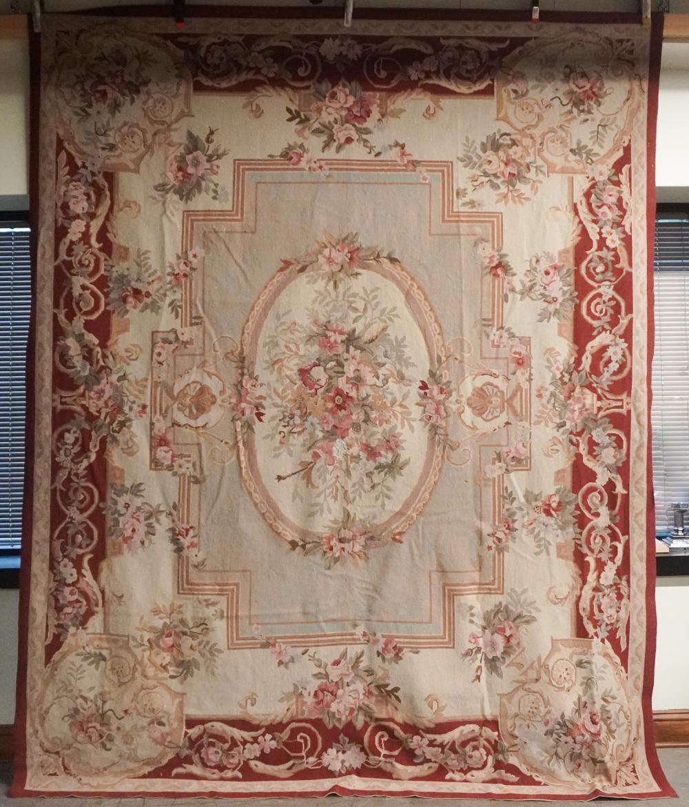 AUBUSSON STYLE RUG 9 FT 8 IN X