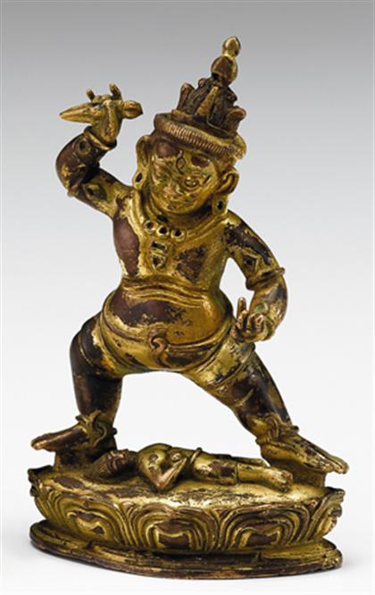 Sino-Tibetan gilt bronze figure
