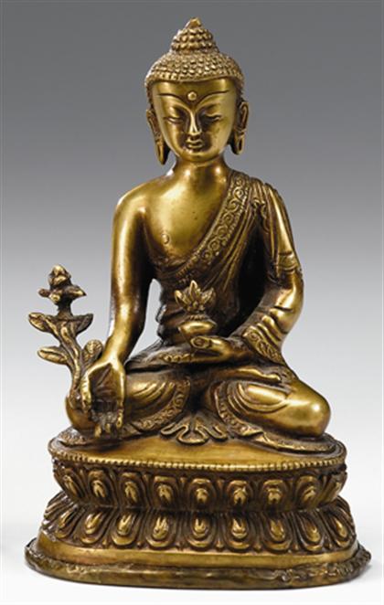 Sino-Tibetan bronze figure of Sakyamuni
