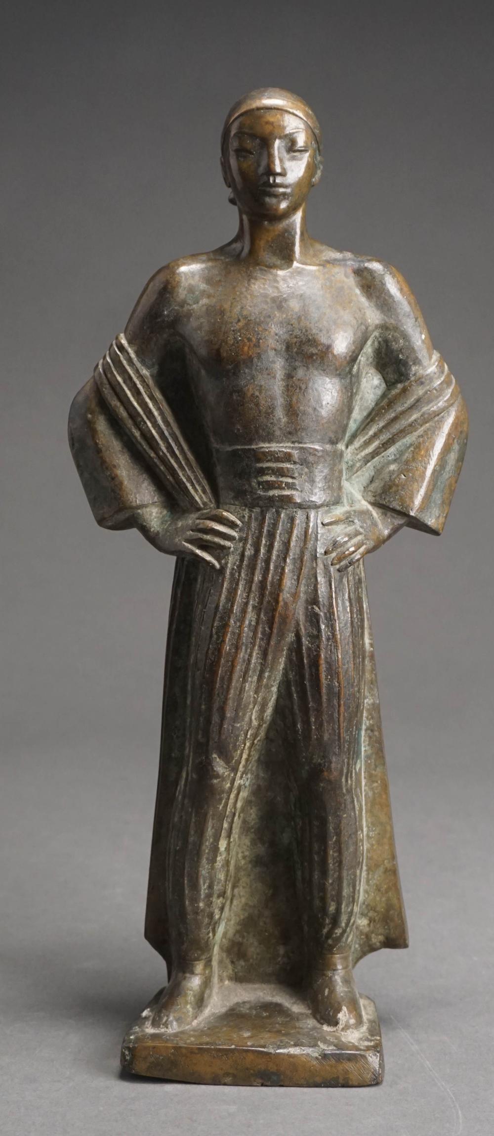 ART DECO BRONZE FIGURE OF STANDING 2e60ae