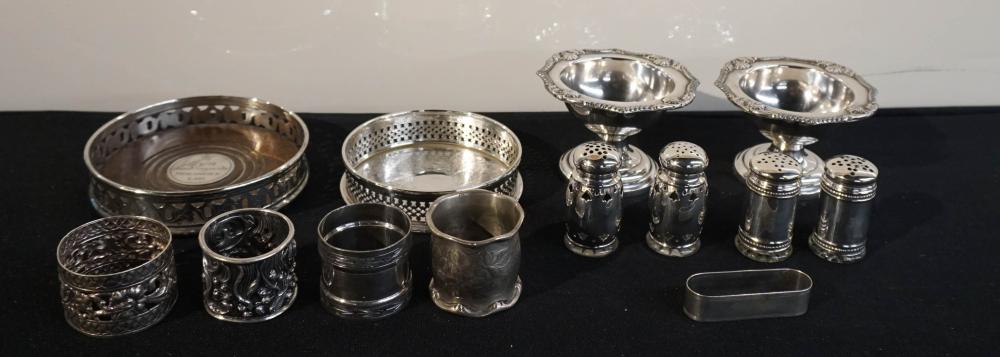 COLLECTION OF SILVERPLATE TABLE