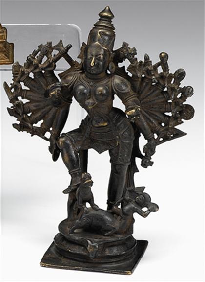 Indian bronze figure of Durga  4a34b