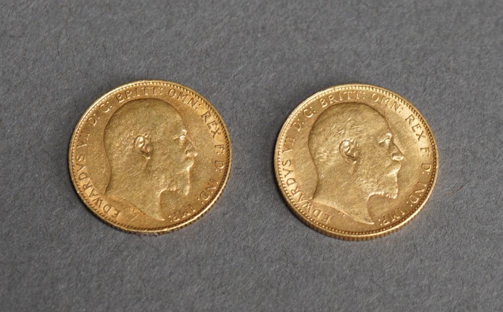 TWO ENGLISH GOLD SOVEREIGNS 15.96