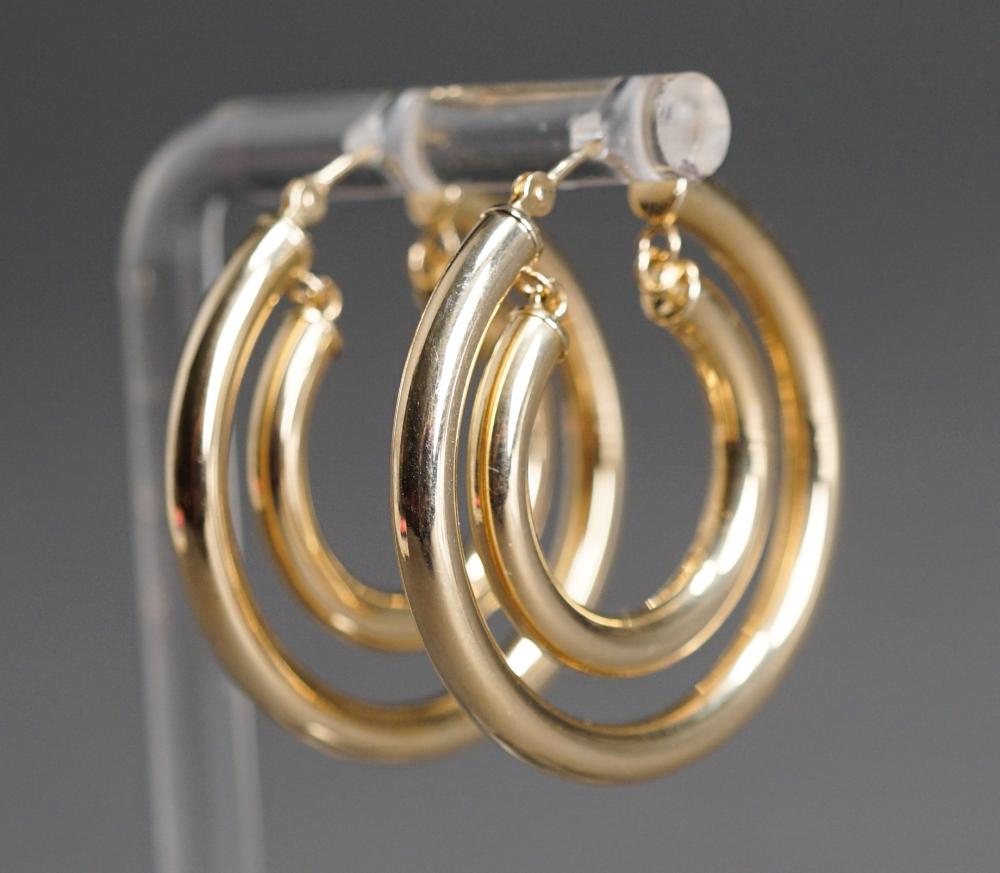 PAIR 14 KARAT YELLOW GOLD DOUBLE 2e613e