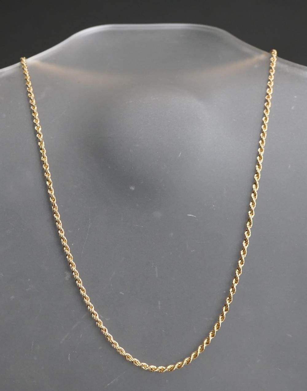 14 KARAT YELLOW GOLD ROPE NECKLACE  2e6140