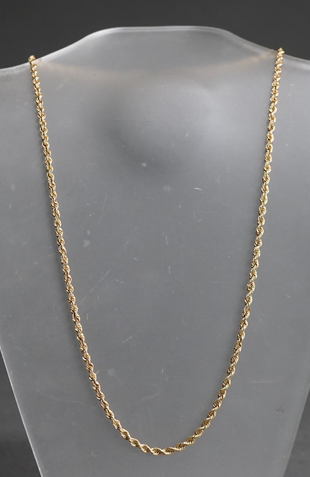 14 KARAT YELLOW GOLD ROPE NECKLACE  2e614f