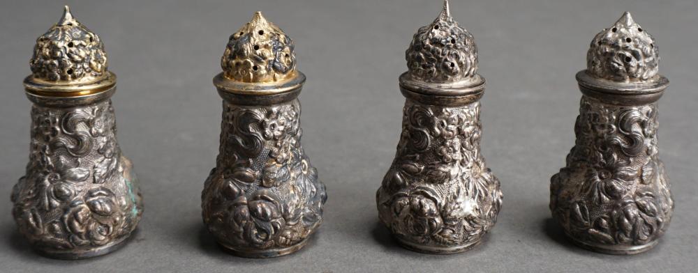 TWO PAIRS OF STEIFF REPOUSSé STERLING