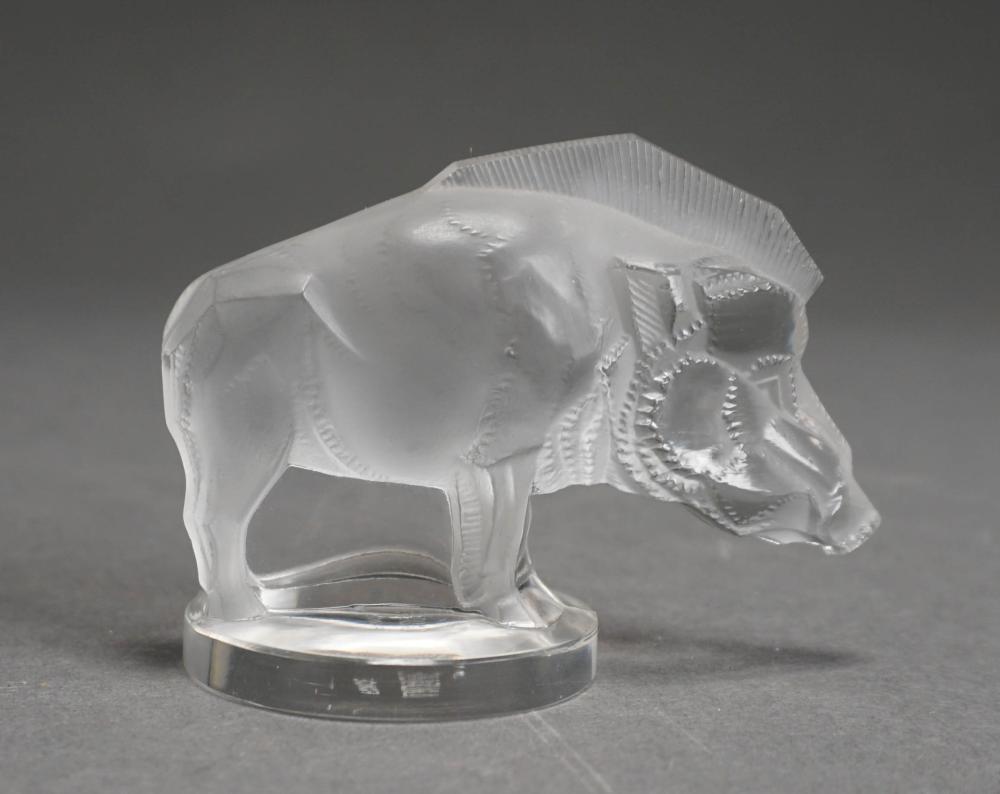 LALIQUE FROSTED CRYSTAL WARTHOG