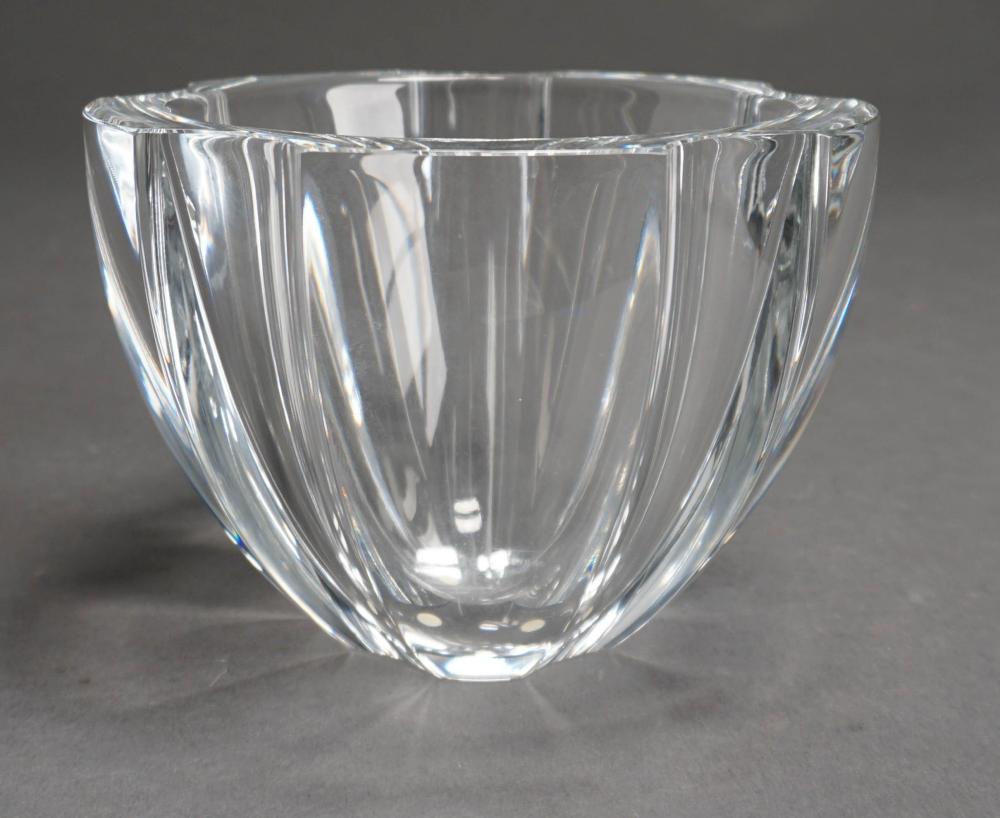 ORREFORS CRYSTAL BOWL, INSCRIBED