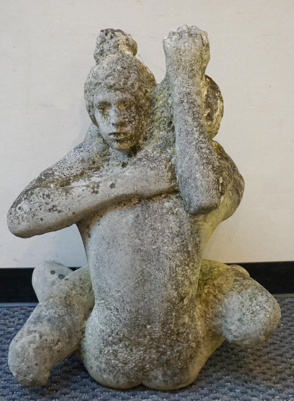 CAST CEMENT FIGURAL GROUP, H: 29