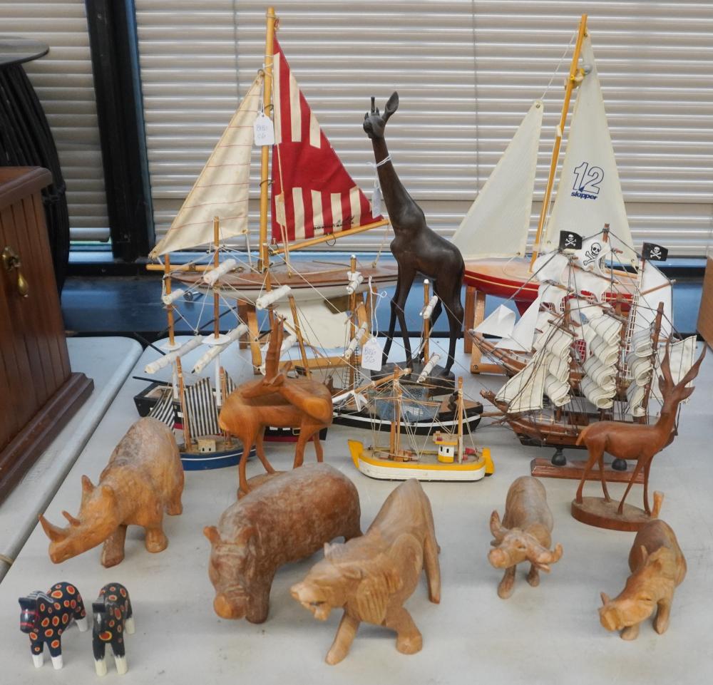 COLLECTION OF MODEL BOATS, SHIPS