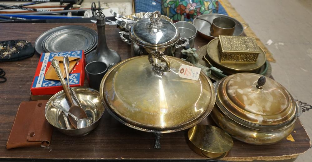COLLECTION OF SILVERPLATE, PEWTER