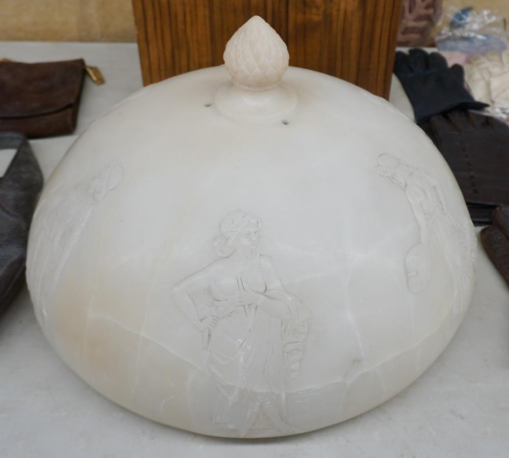 CARVED ALABASTER DOMED SHADE 11 2e62ab