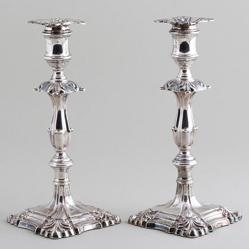 PAIR OF VICTORIAN SILVER CANDLESTICKSMark