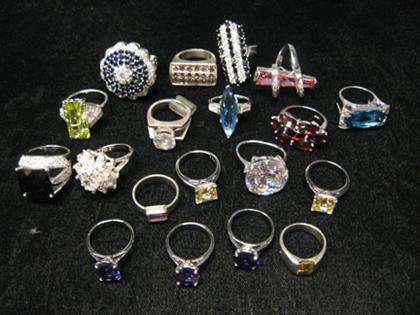 Assorted gem set rings A collection 49f9f