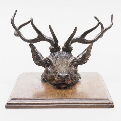 AUSTRIAN COLD BRONZE PAINTED STAG
