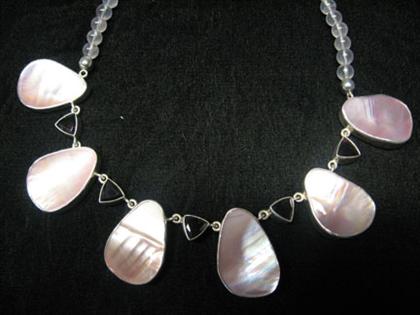 Sterling and mother of pearl necklace