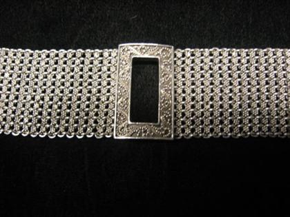 Woven sterling silver bracelet