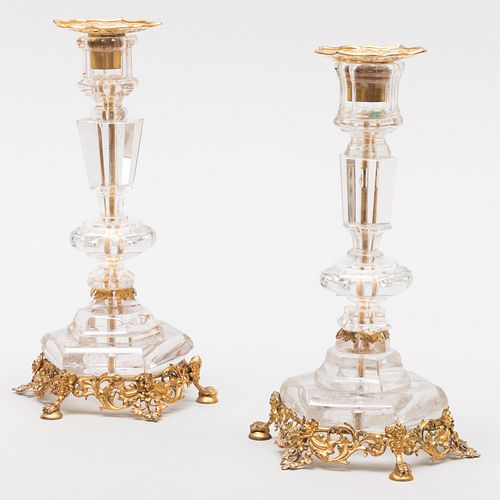 PAIR OF NAPOLEON III STYLE GILT METAL MOUNTED 2e3cd2