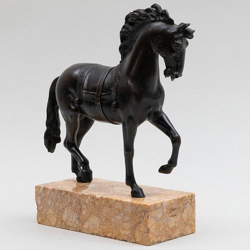 BRONZE SCULPTURE OF A PRANCING