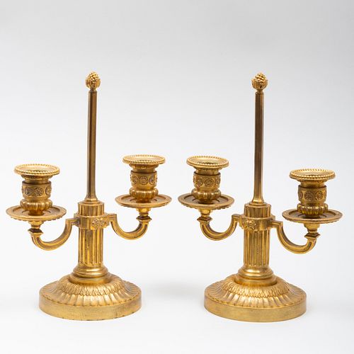 PAIR OF LOUIS XVI STYLE GILT BRONZE 2e3d15