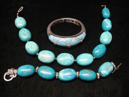 Turquoise and sterling necklace and