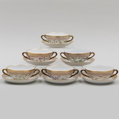 SET OF EIGHT ROYAL COPENHAGEN FLORA