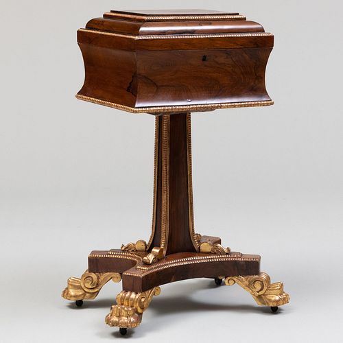 LATE REGENCY ROSEWOOD AND PARCEL GILT 2e3d55