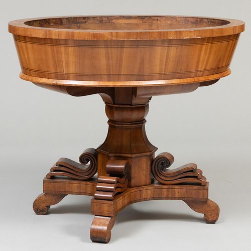 BIEDERMEIER INLAID CHERRY JARDINIERE30 2e3d5e