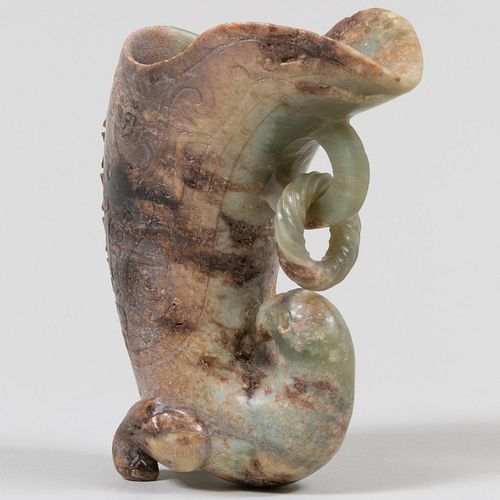 CHINESE CARVED JADE RHYTON4 1 2 2e3d71