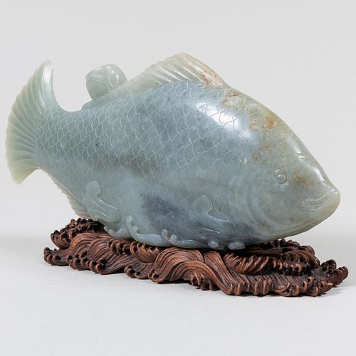 CHINESE JADE FISH AND LOTUS GROUPTogether 2e3d76