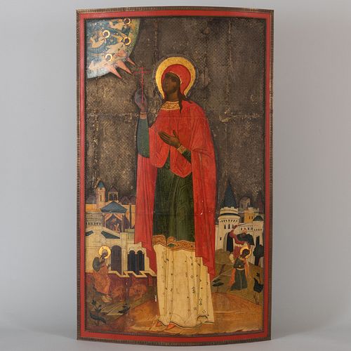 LARGE RUSSIAN ICON OF ST BARBARA5 2e3d94