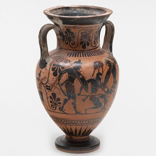 ATTIC BLACK FIGURED POTTERY AMPHORA6 2e3dc3