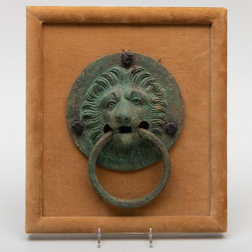 ITALIAN VERDIGRIS BRONZE LION MASK 2e3dca