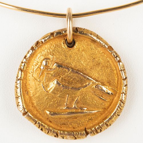 AFTER PABLO PICASSO 14K GOLD DOVE