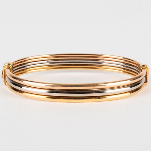 CARTIER 18K TRICOLOR GOLD BANGLE 2e3ded