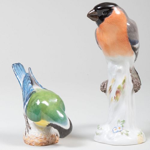 MEISSEN PORCELAIN MODELS OF A FINCH