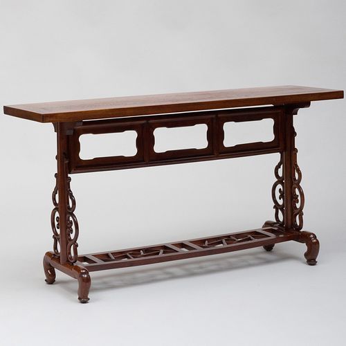 CHINESE CARVED HARDWOOD ALTAR TABLE30 2e3e5b