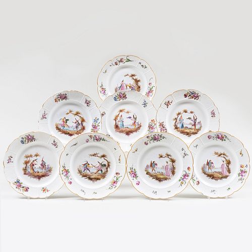 SET OF EIGHT CONTINENTAL PEARL